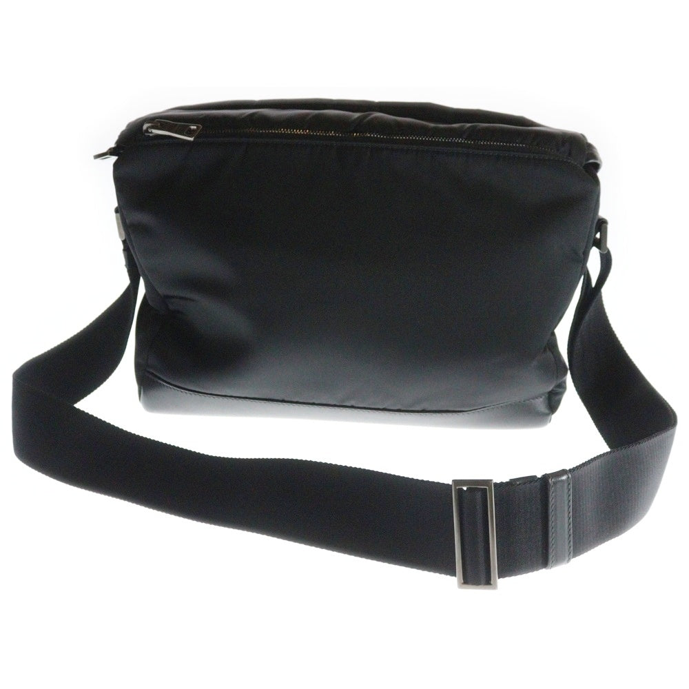 PRADA(プラダ) トライアングルロゴ テスート ナイロンメッセンジャーバッグ ショルダーバッグ ブラック KP0633