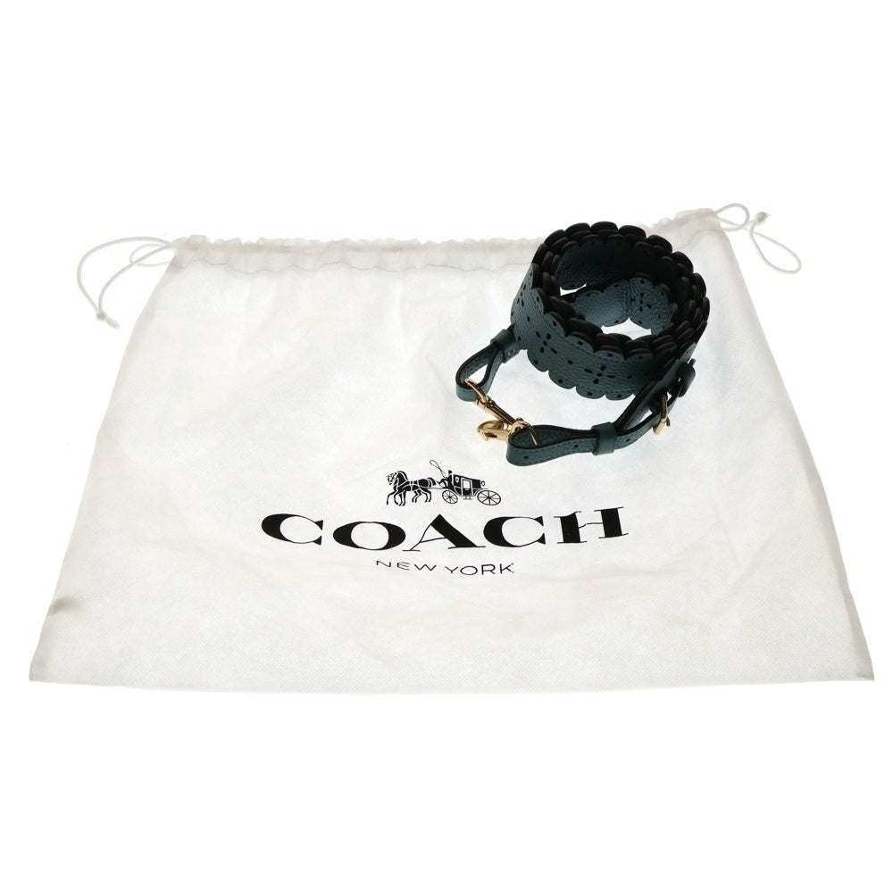 COACH(コーチ) 2WAYハンドバッグ ショルダーバッグ ミニバッグ ブルー ゴールド金具 レザー