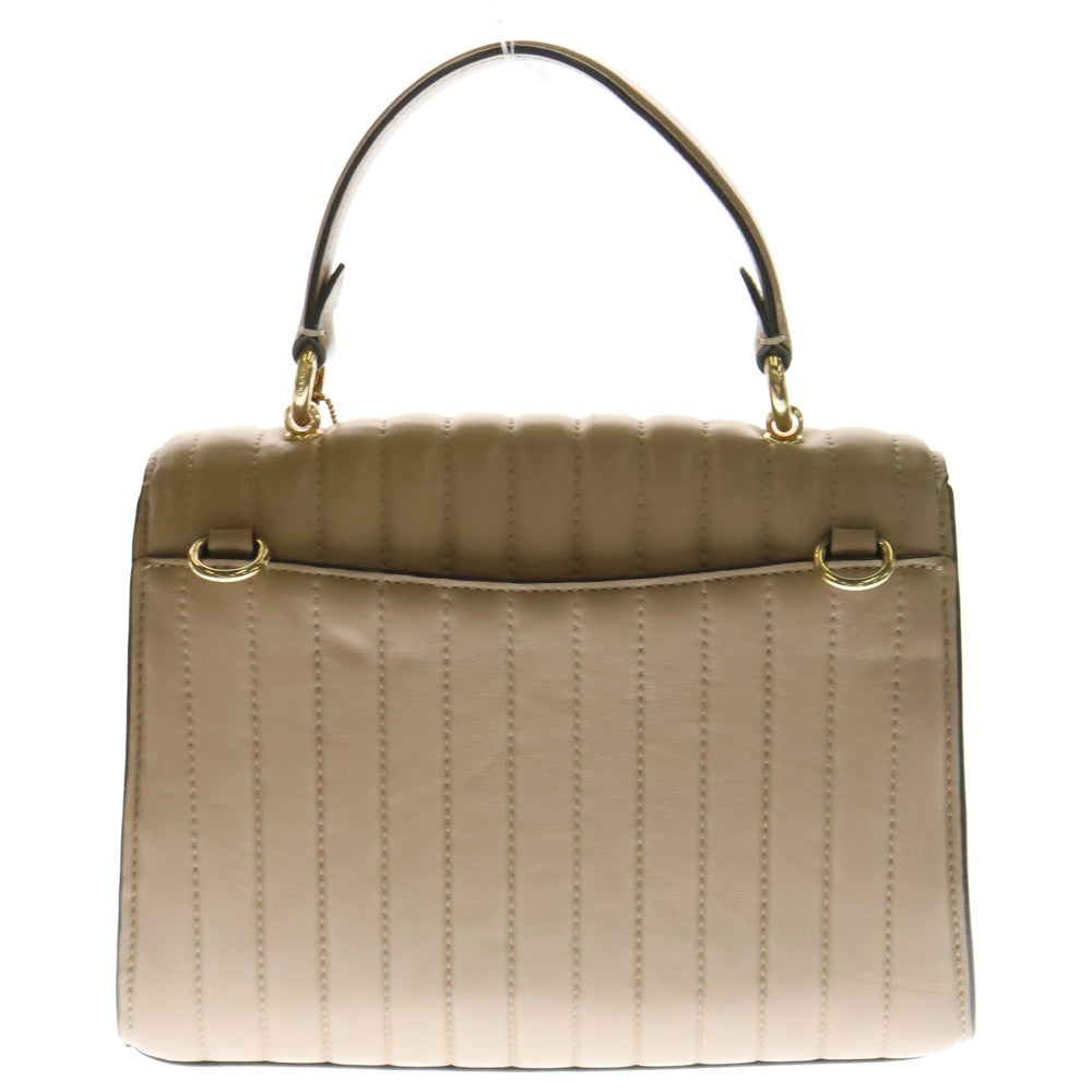 COACH(コーチ) 2WAYハンドバッグ ショルダーバッグ ゴールド金具 ベージュ レザー