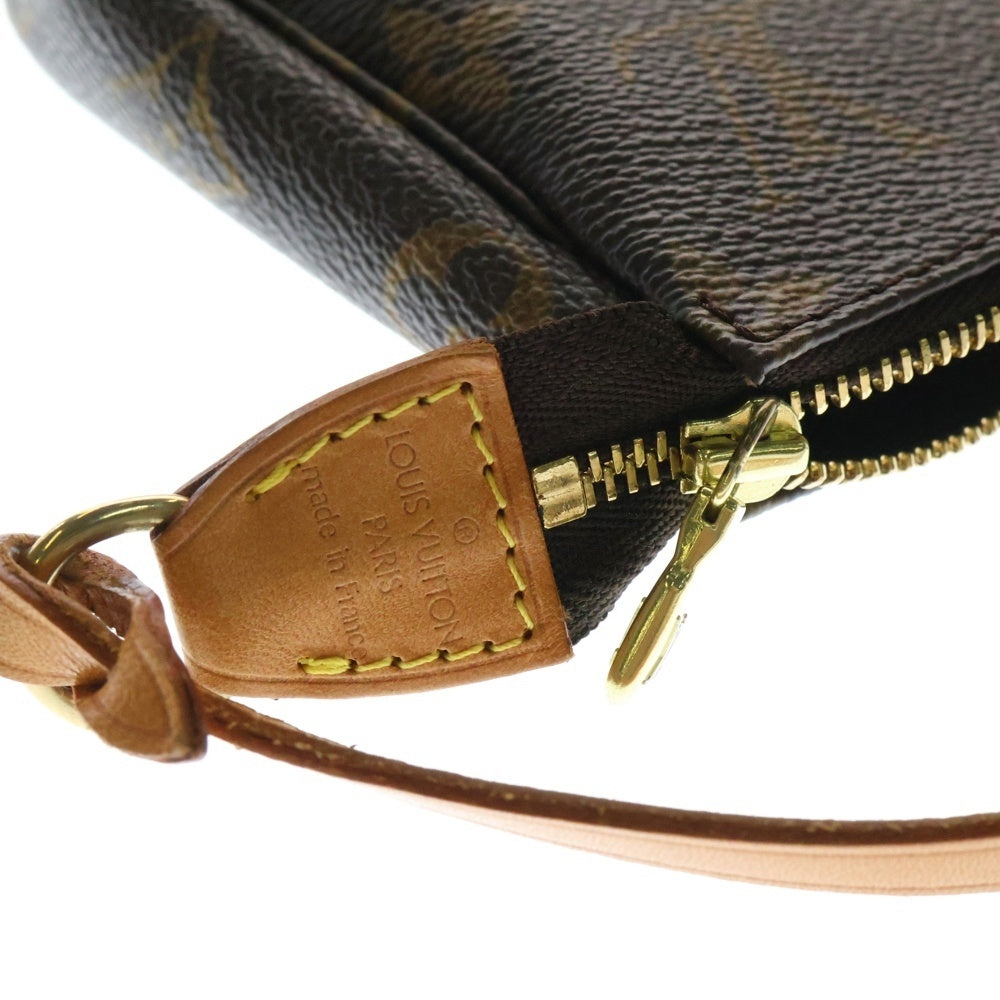 LOUIS VUITTON(ルイヴィトン) モノグラム ポシェット アクセソワール ミニバッグ ハンドバッグ ポーチ ブラウン ゴールド金具 レザー×PVC M51980