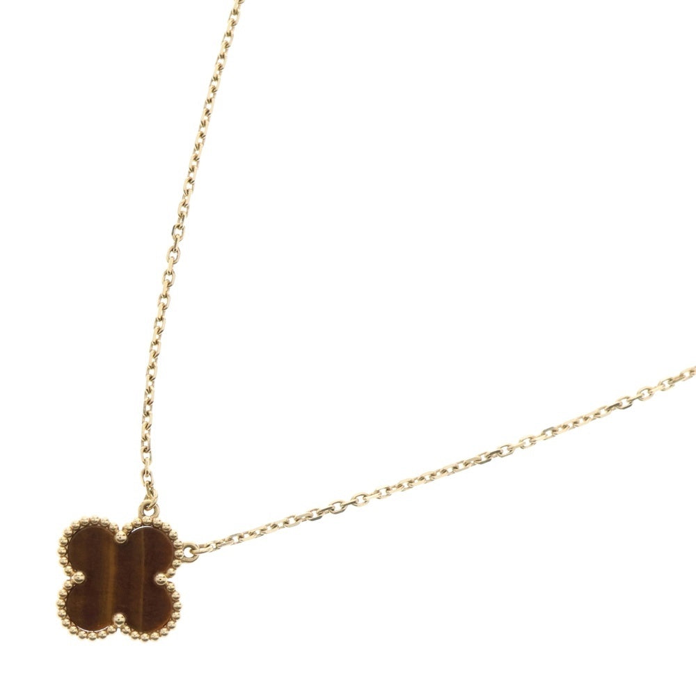 Van Cleef & Arpels(ヴァンクリーフアンドアーペル) ヴィンテージアルハンブラ タイガーズアイ ネックレス K18YG イエローゴールド VCARD38600 ジュエリー アクセサリー
