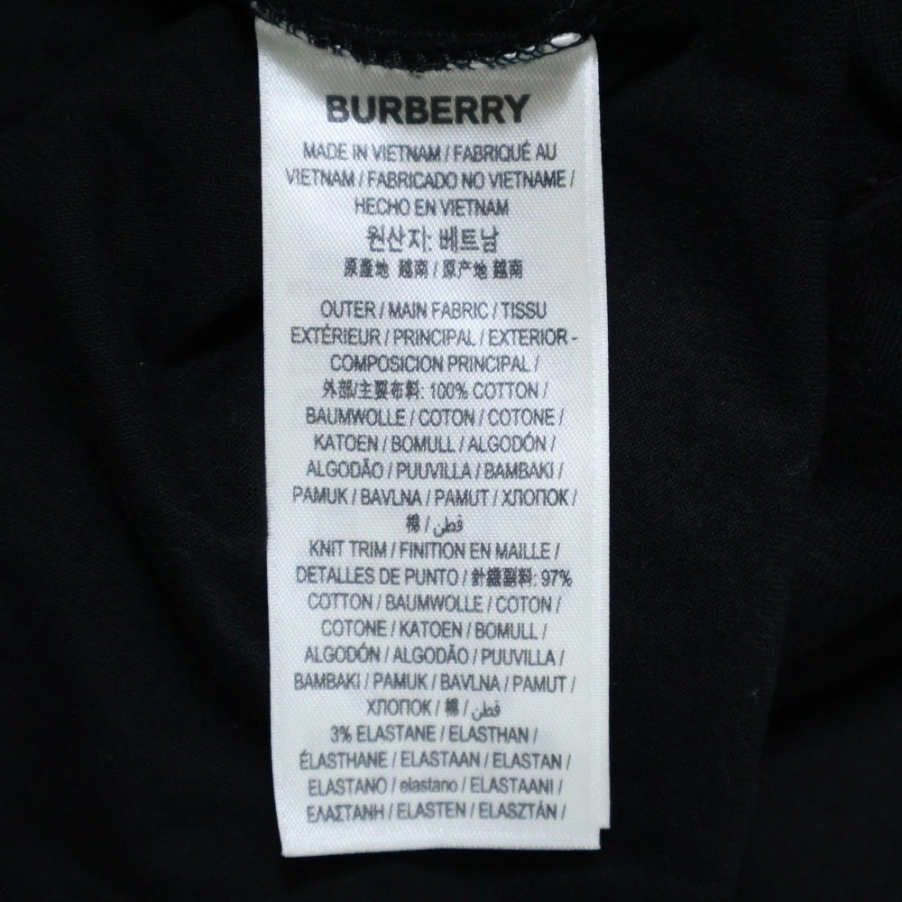 BURBERRY(バーバリー) ロゴ 半袖 Tシャツ ブラック コットン #XXL 8078118