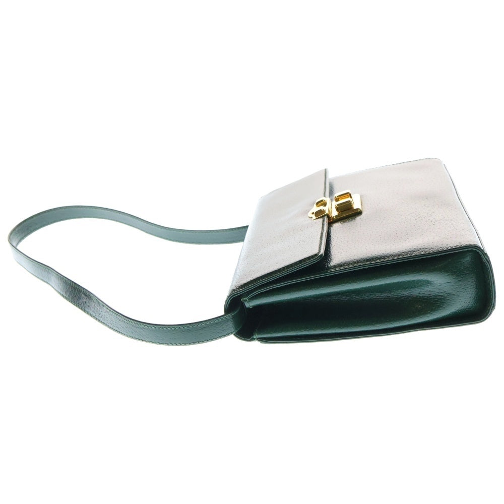 GUCCI(グッチ) オールドグッチ ショルダーバッグ セカンドバッグ グリーン レザー 004.406.0287