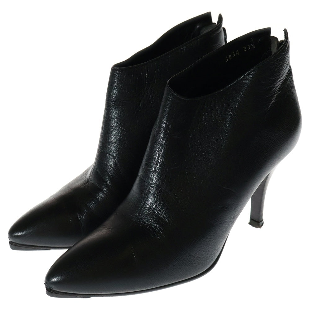 JILL STUART(ジル スチュアート) レザー ヒール ショートブーツ パンプス ブラック レディース〇