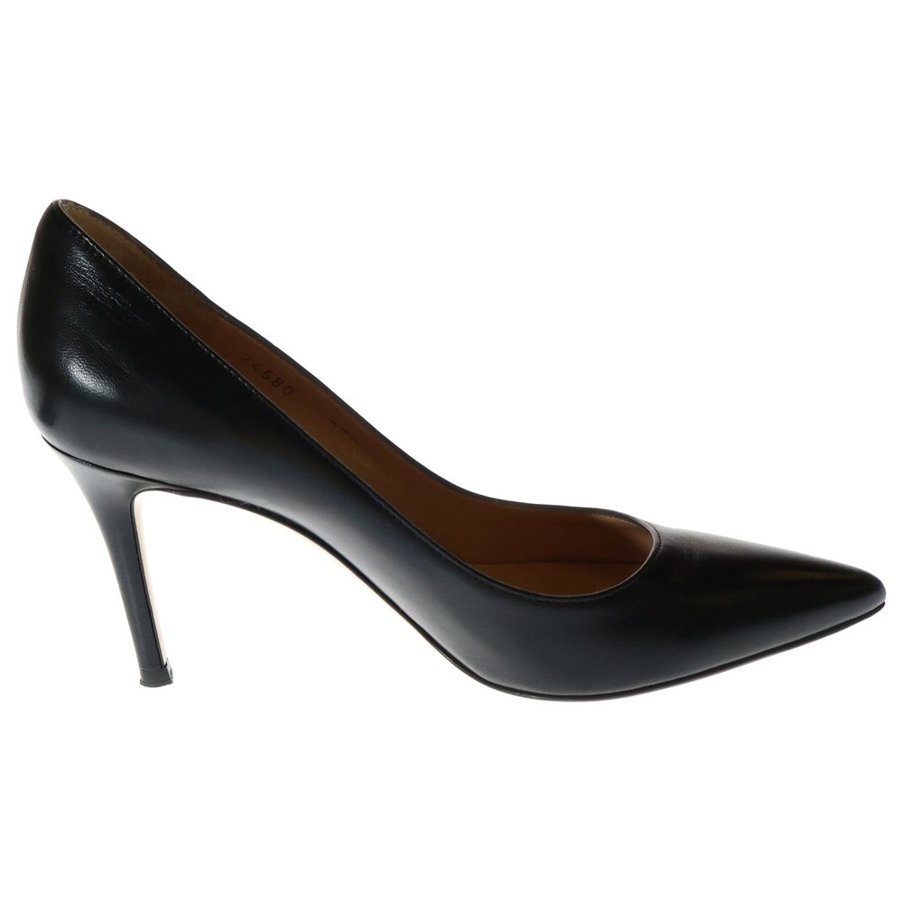 Gianvito Rossi(ジャンヴィト・ロッシ) レザー ヒール パンプス シューズ ブラック レディース〇