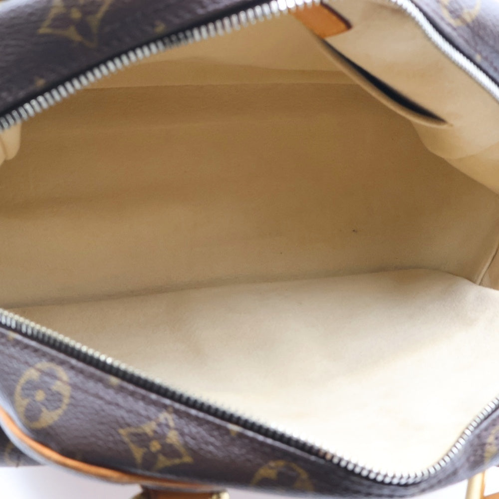 LOUIS VUITTON(ルイヴィトン) マンハッタンPM モノグラム PVC レザー ハンドバッグ ゴールド金具 ブラウン M40026