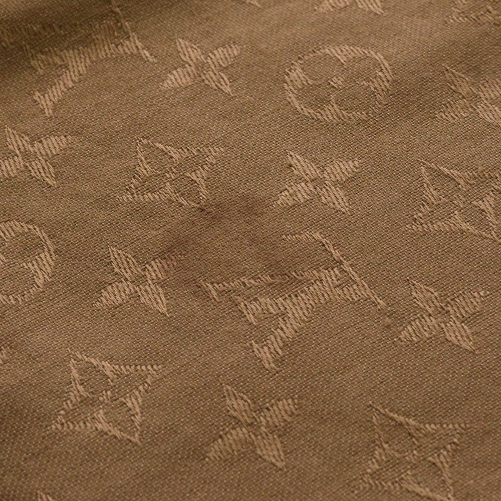 LOUIS VUITTON(ルイヴィトン) ショール・モノグラム スカーフ ブラウン ベージュ シルク×ウール M75872
