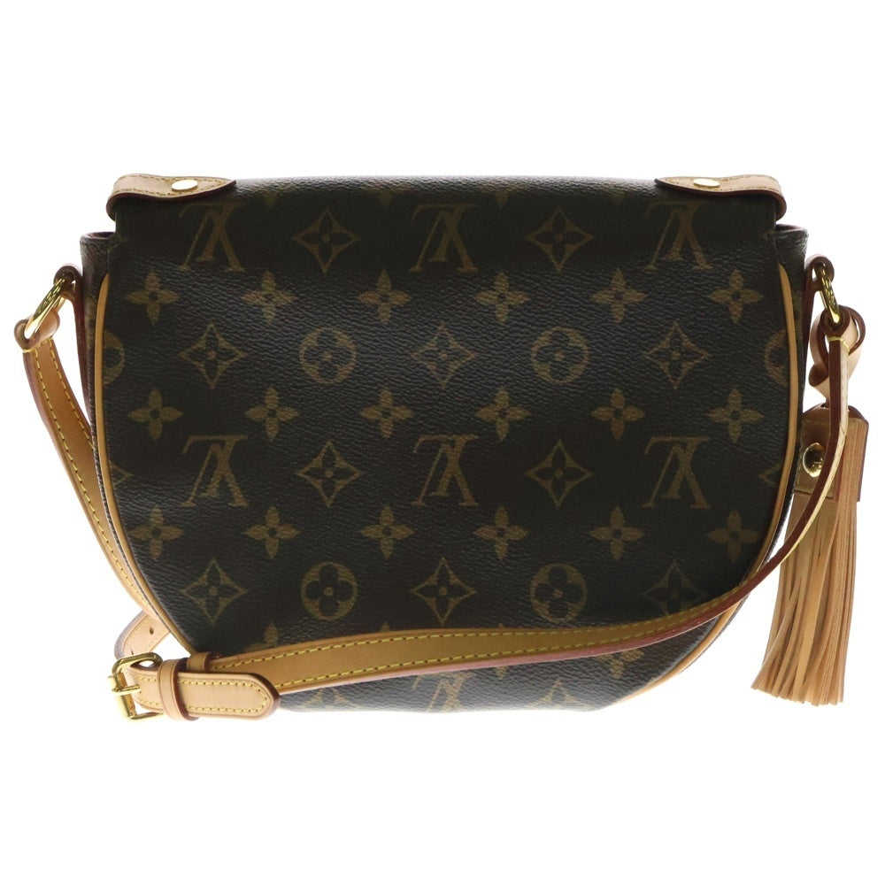 LOUIS VUITTON(ルイヴィトン) モノグラム サンクルー タッセル付レザーショルダーバッグ ブラウン M41481
