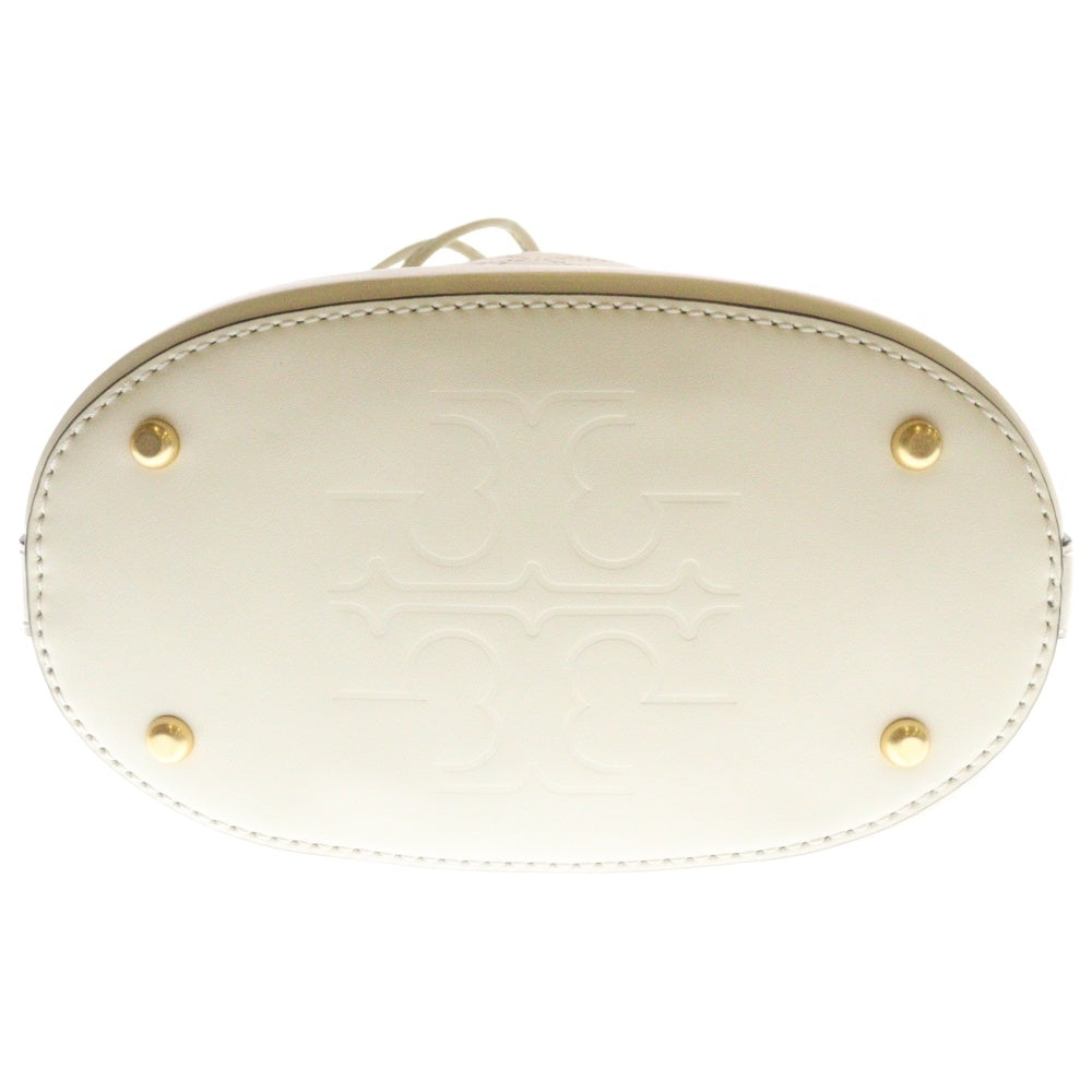 TORY BURCH(トリー バーチ) Tモノグラム 2WAY バケットバッグ ショルダーバッグ ホワイト/ブラウン レディース