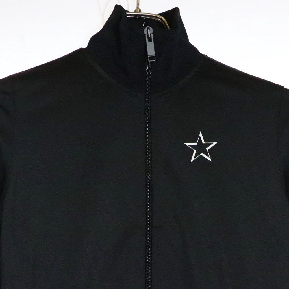 VALENTINO(ヴァレンティノ) 20SS バックロゴ スタープリント ジップアップ ジャージ トラックジャケット ブルゾン プリーツスカート ロングワンピース ブラック レディース TB3MJ00H5B8