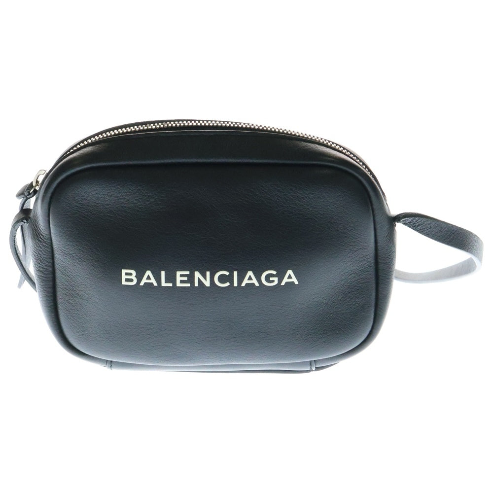 BALENCIAGA(バレンシアガ) エブリデイ カメラバッグ ショルダーバッグ ショルダーポシェット ブラック レザー シルバー金具 489809