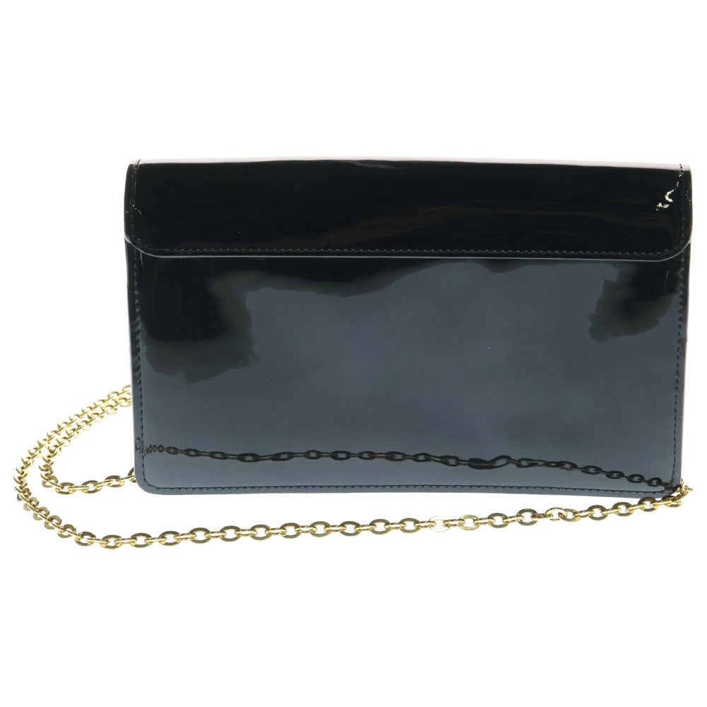 LOUIS VUITTON(ルイヴィトン) モノグラム ポルトフォイユチェリーウッドチェーン ショルダーバッグ ショルダーウォレット ブラック×ブラウン ゴールド金具 M63305