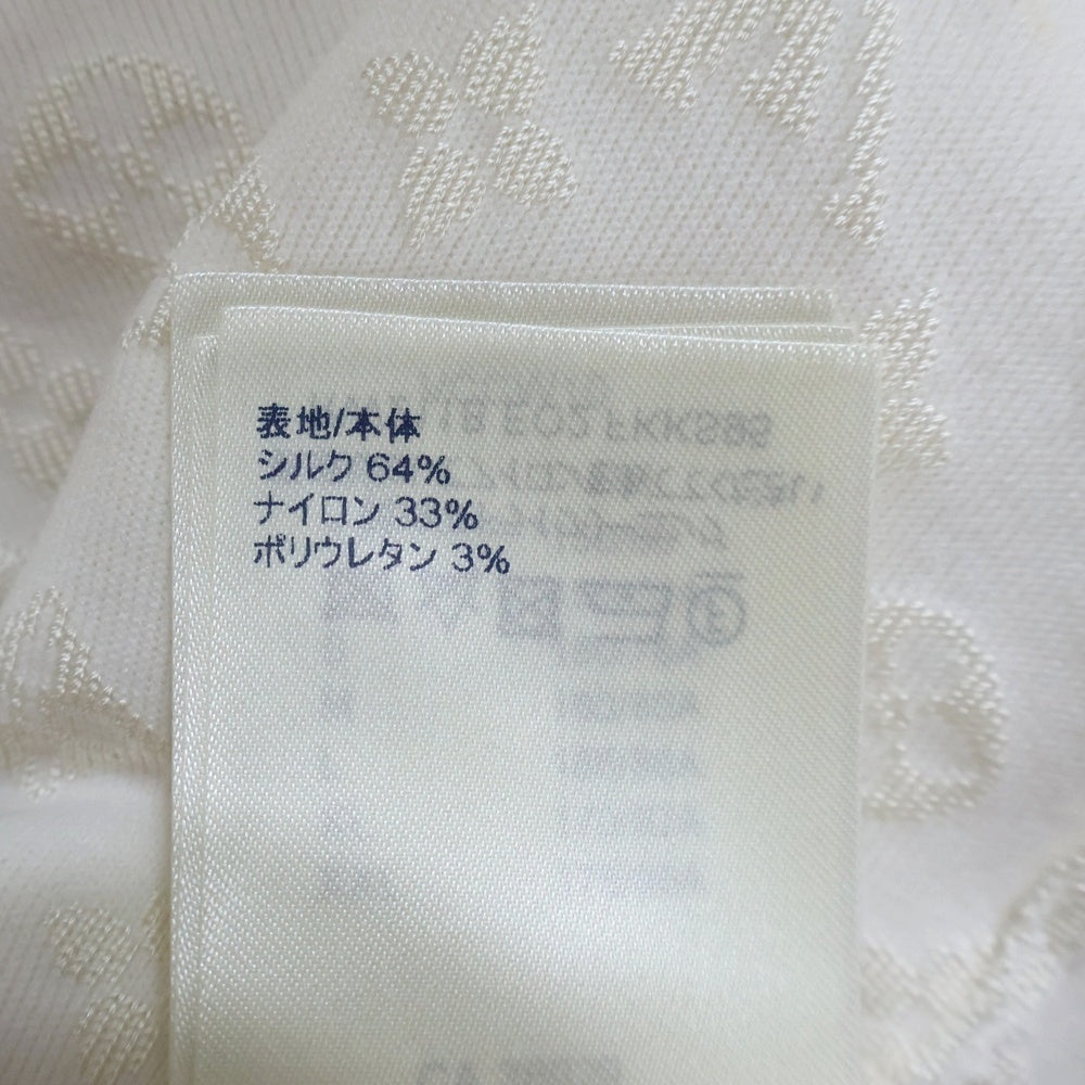 LOUIS VUITTON(ルイヴィトン) 21SS モノグラム 総柄 ジャガード シルク クルーネック 半袖ニット カットソー ホワイト RW211B EO2 FKKS95