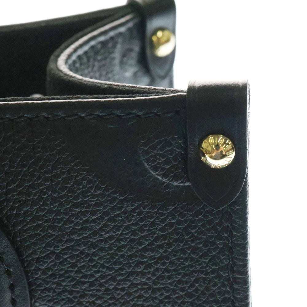 LOUIS VUITTON(ルイヴィトン) オンザゴーPM モノグラムアンプラント ノワール レザー 2WAY ハンド ショルダーバッグ ゴールド金具 ブラック M45653