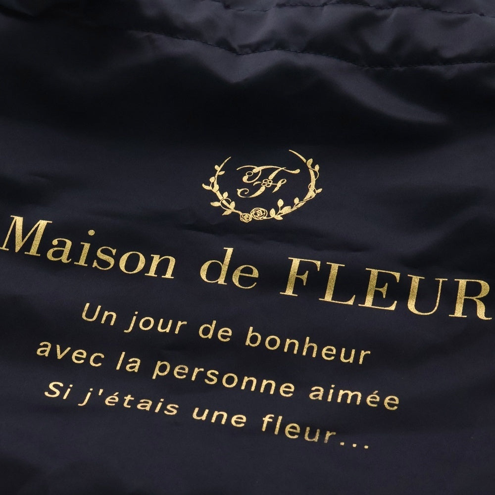 Maison de FLEUR(メゾンドフルール) ロゴナイロンバッグ ネイビー