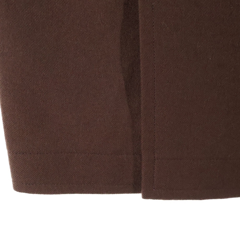 NO BRAND(ノーブランド) サイドベンツ付ウールタイトスカート ブラウン レディース