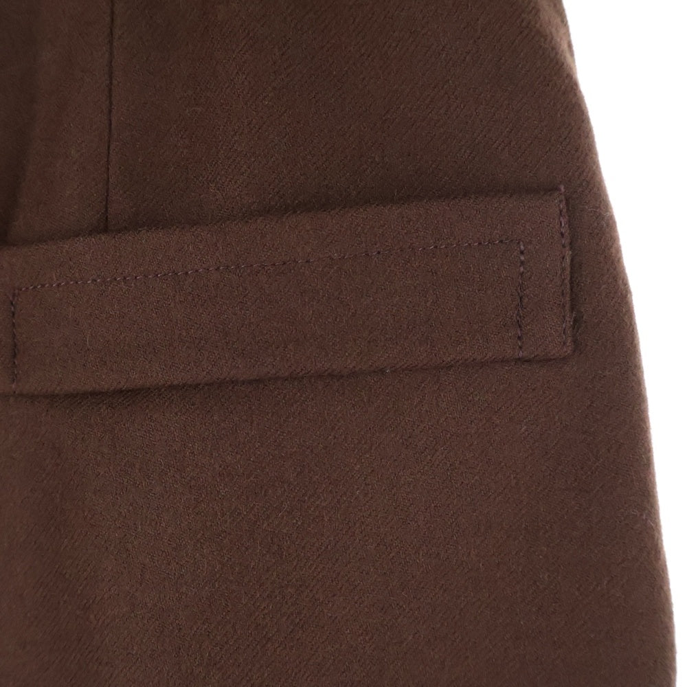 NO BRAND(ノーブランド) サイドベンツ付ウールタイトスカート ブラウン レディース