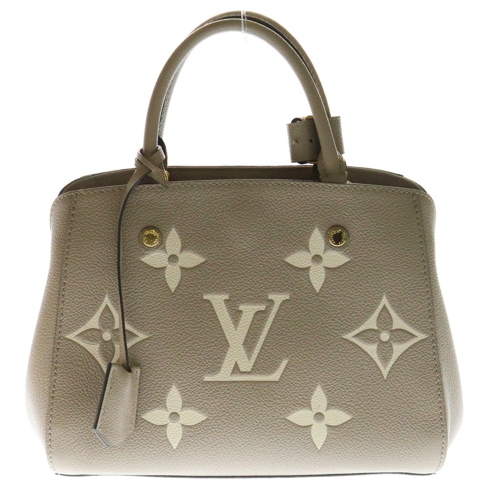 LOUIS VUITTON(ルイヴィトン) モンテーニュBB モノグラム アンプラント トゥルトレール クレーム レザー 2WAY ハンド ショルダーバッグ ゴールド金具 ベージュ M45489