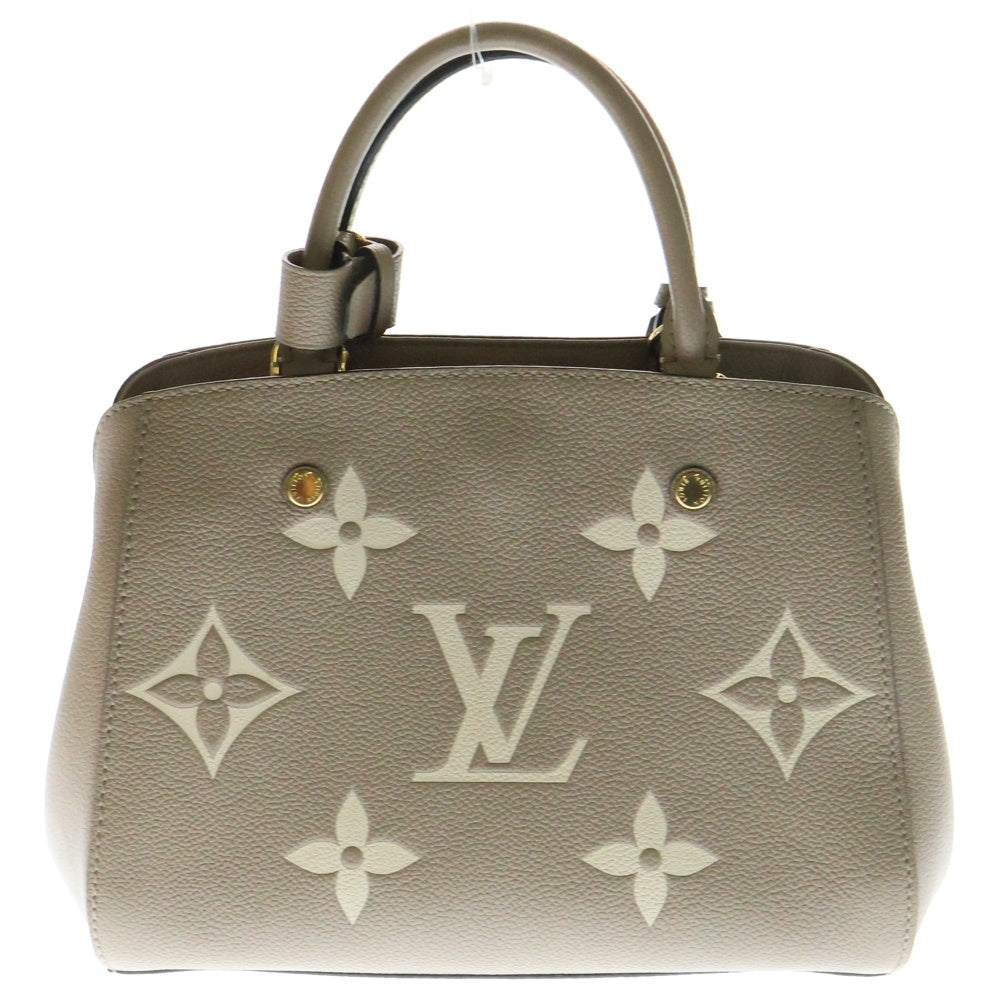 LOUIS VUITTON(ルイヴィトン) モンテーニュBB モノグラム アンプラント トゥルトレール クレーム レザー 2WAY ハンド ショルダーバッグ ゴールド金具 ベージュ M45489