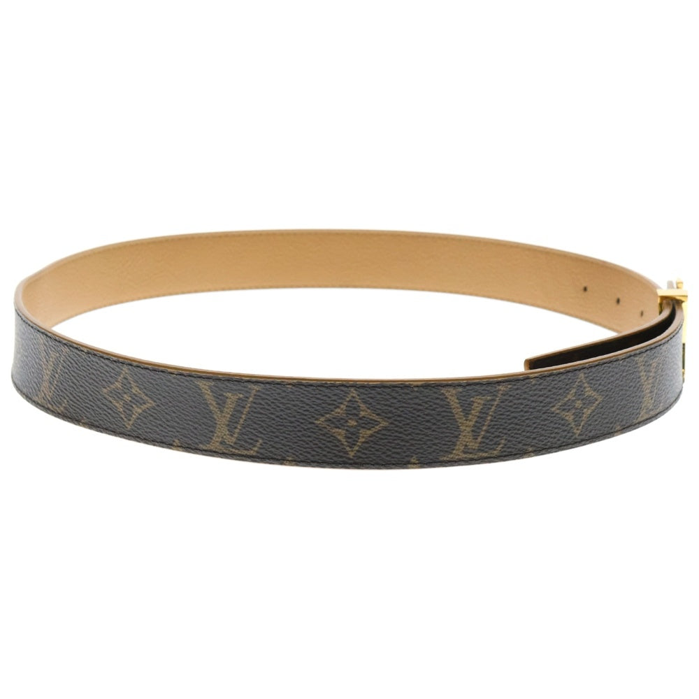 LOUIS VUITTON(ルイヴィトン) モノグラム サンチュールイニシアル リバーシブル ベルト ブラウン ゴールド金具 #32/80 M0363