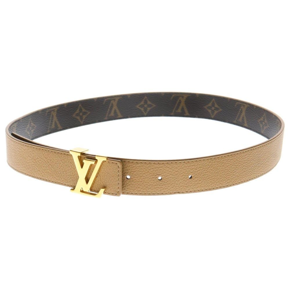LOUIS VUITTON(ルイヴィトン) モノグラム サンチュールイニシアル リバーシブル ベルト ブラウン ゴールド金具 #32/80 M0363