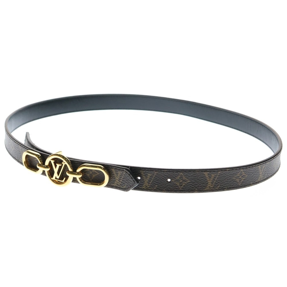 LOUIS VUITTON(ルイヴィトン) モノグラム LVサークルプライム ベルト ブラウン ゴールド金具 レザー#32/80