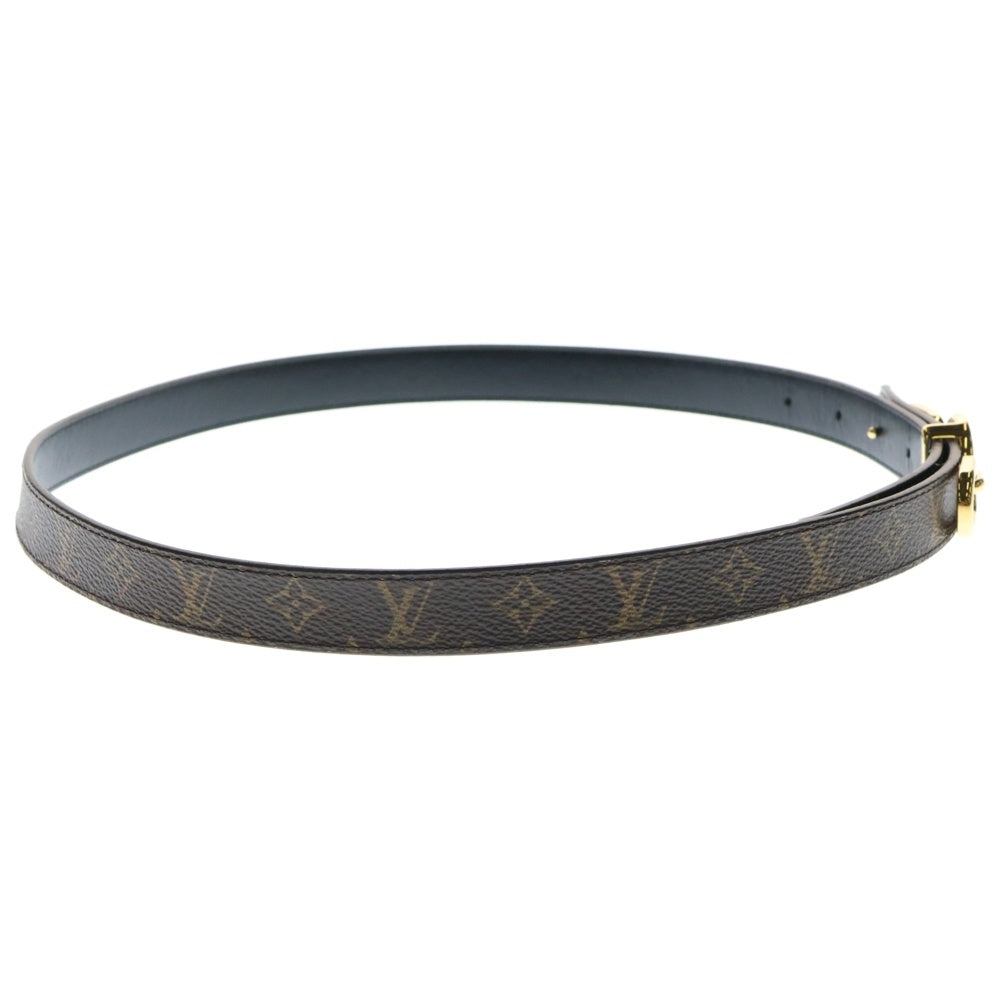 LOUIS VUITTON(ルイヴィトン) モノグラム LVサークルプライム ベルト ブラウン ゴールド金具 レザー#32/80