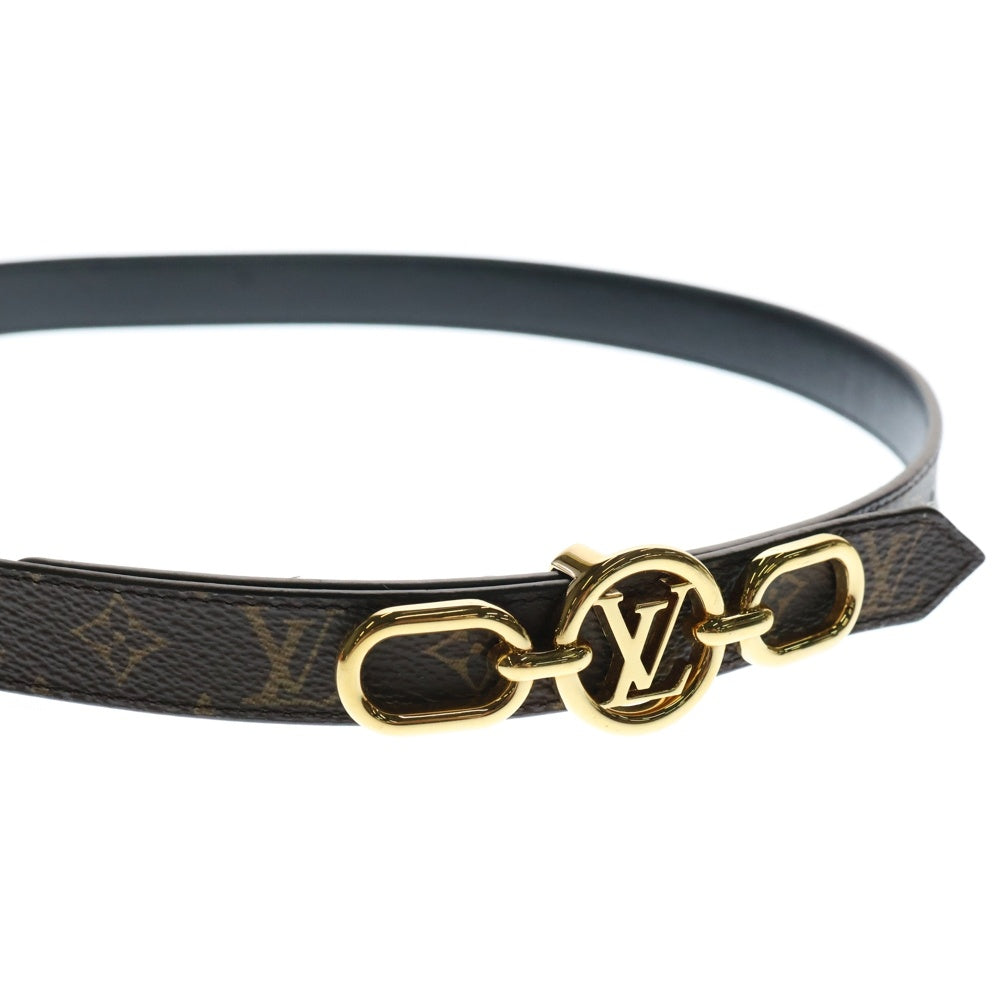 LOUIS VUITTON(ルイヴィトン) モノグラム LVサークルプライム ベルト ブラウン ゴールド金具 レザー#32/80