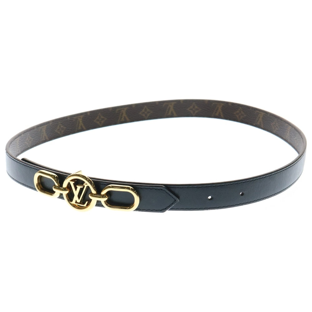 LOUIS VUITTON(ルイヴィトン) モノグラム LVサークルプライム ベルト ブラウン ゴールド金具 レザー#32/80