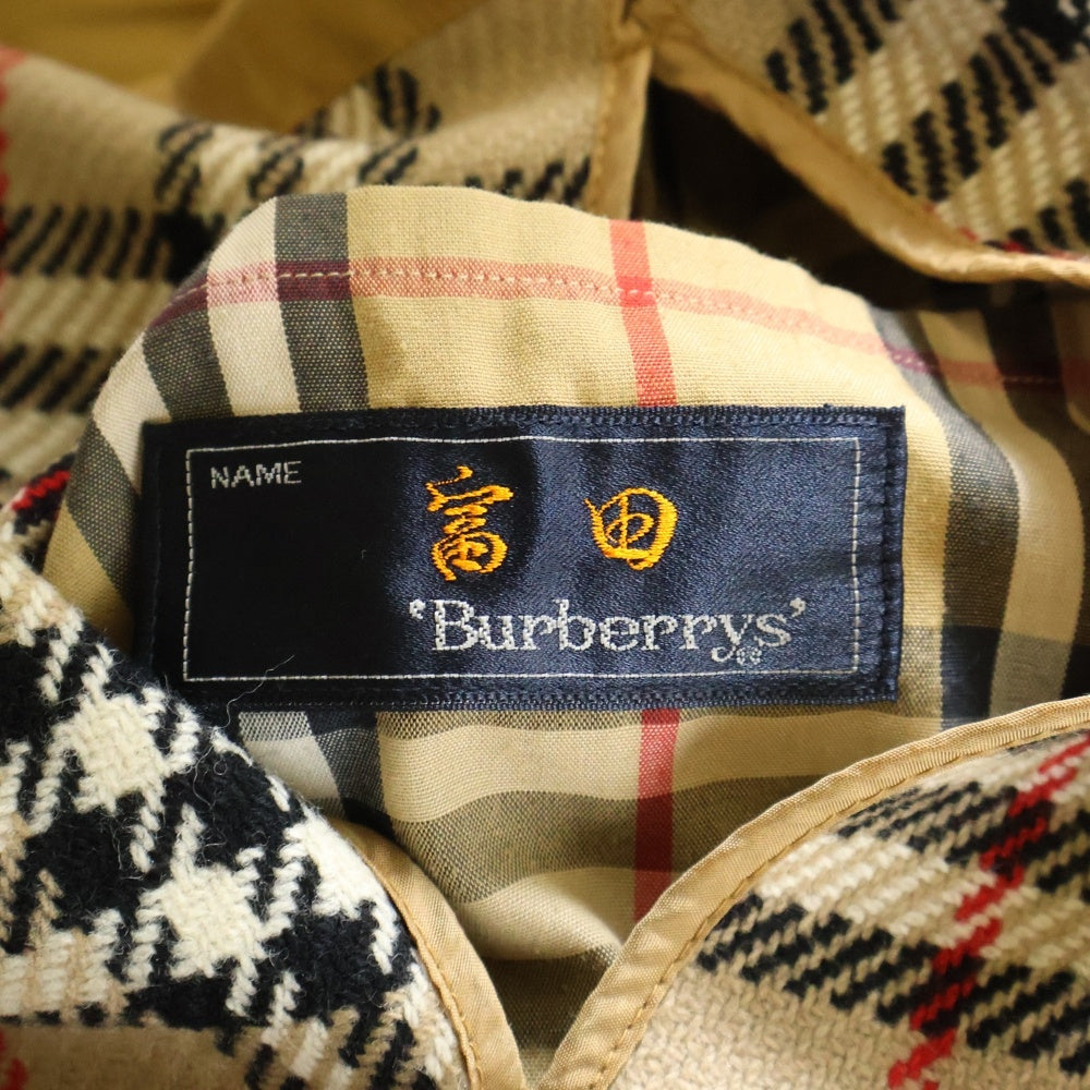 BURBERRYS(バーバリーズ) PRORSUM ノバチェック柄ライナー付き ラグランスリーブ ステンカラー ロング コート ベージュ