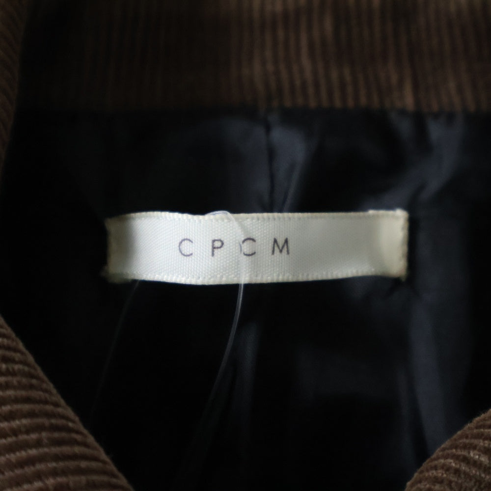 CPCM(シーピーシーエム) コーデュロイ切替ウールチェック柄コート ブラウン 3201194