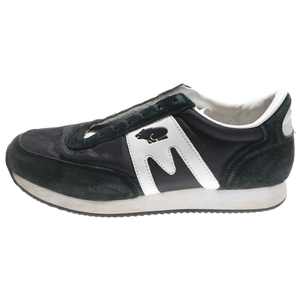 NO BRAND(ノーブランド) ALBATROSS アルバトロス レザー/スエード切替 ナイロンローカットスニーカー ブラック/ホワイト F802519