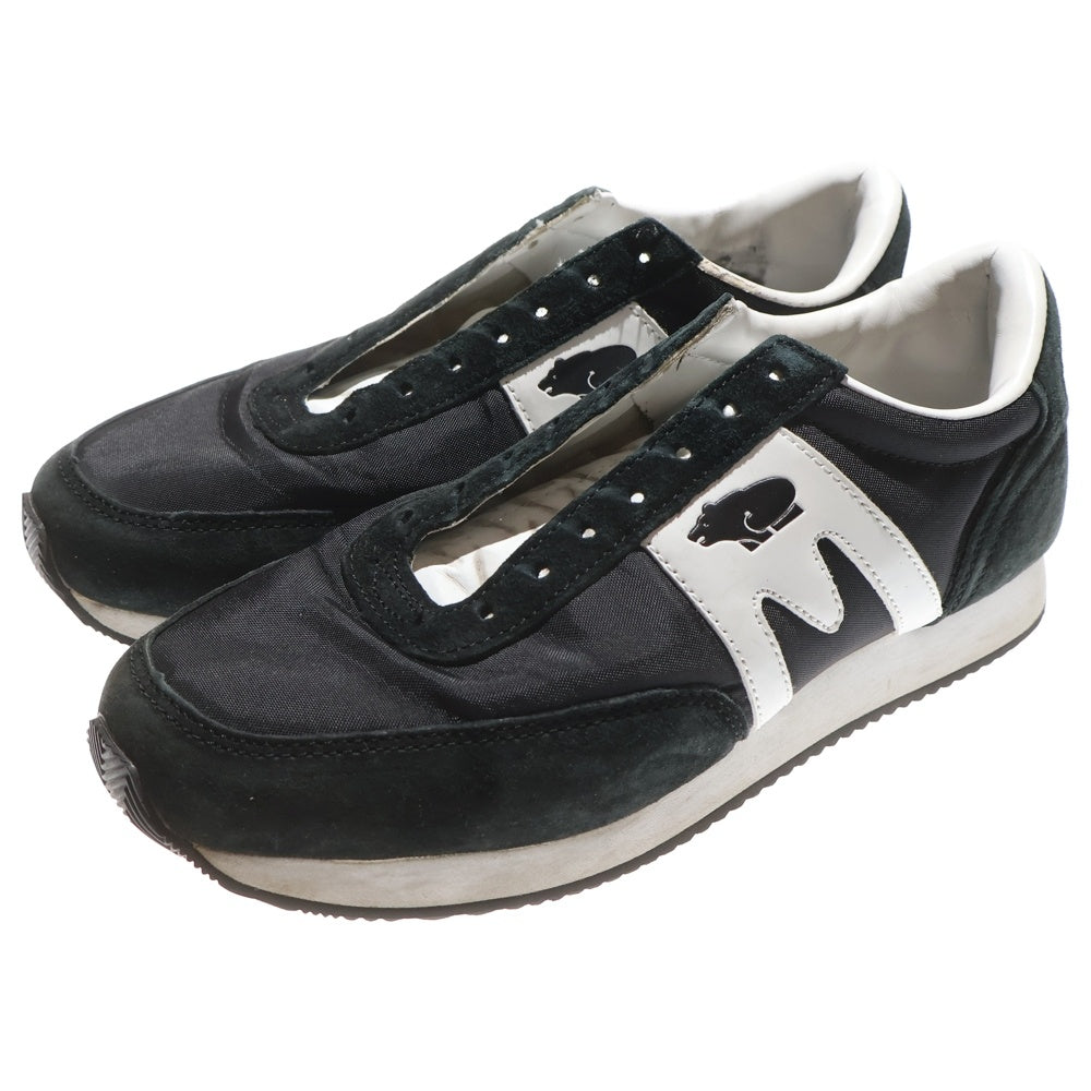 NO BRAND(ノーブランド) ALBATROSS アルバトロス レザー/スエード切替 ナイロンローカットスニーカー ブラック/ホワイト F802519