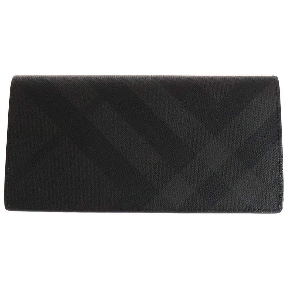 BURBERRY(バーバリー) CAVENDISH キャベンディッシュ ロンドンチェック 二つ折り長財布 ブラック レザー 8014479