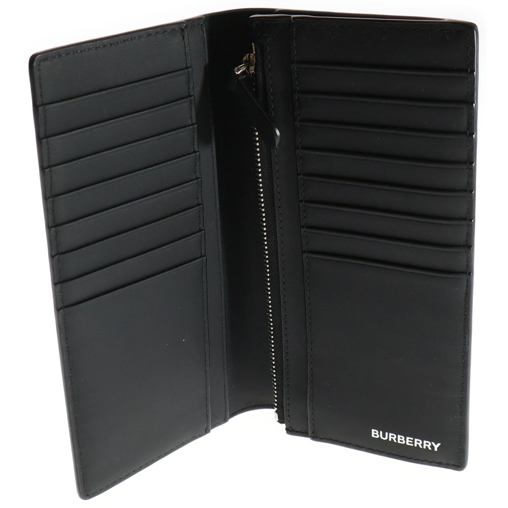 BURBERRY(バーバリー) CAVENDISH キャベンディッシュ ロンドンチェック 二つ折り長財布 ブラック レザー 8014479