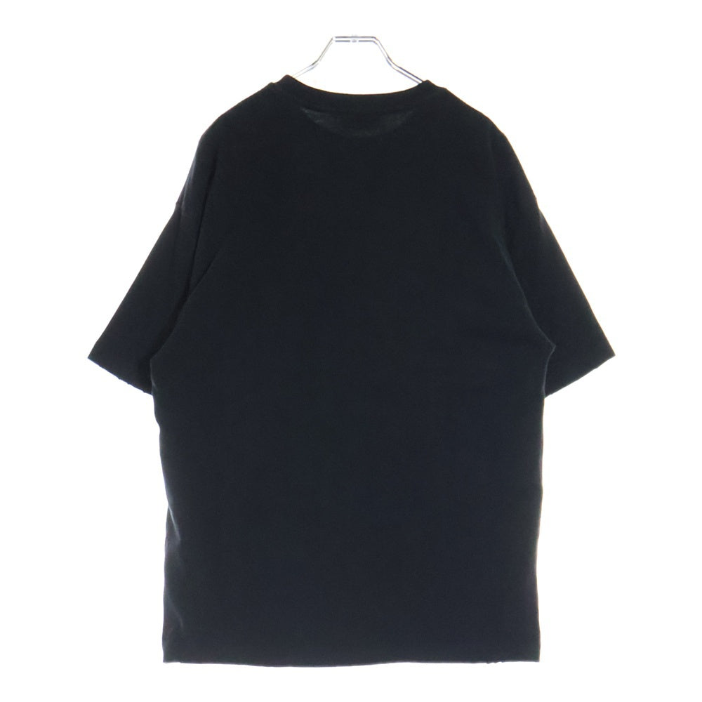 BALENCIAGA(バレンシアガ) 22AW シグネチャーロゴ ダメージ加工 オーバーサイズ半袖Tシャツ 612966 TMVB4 ブラック