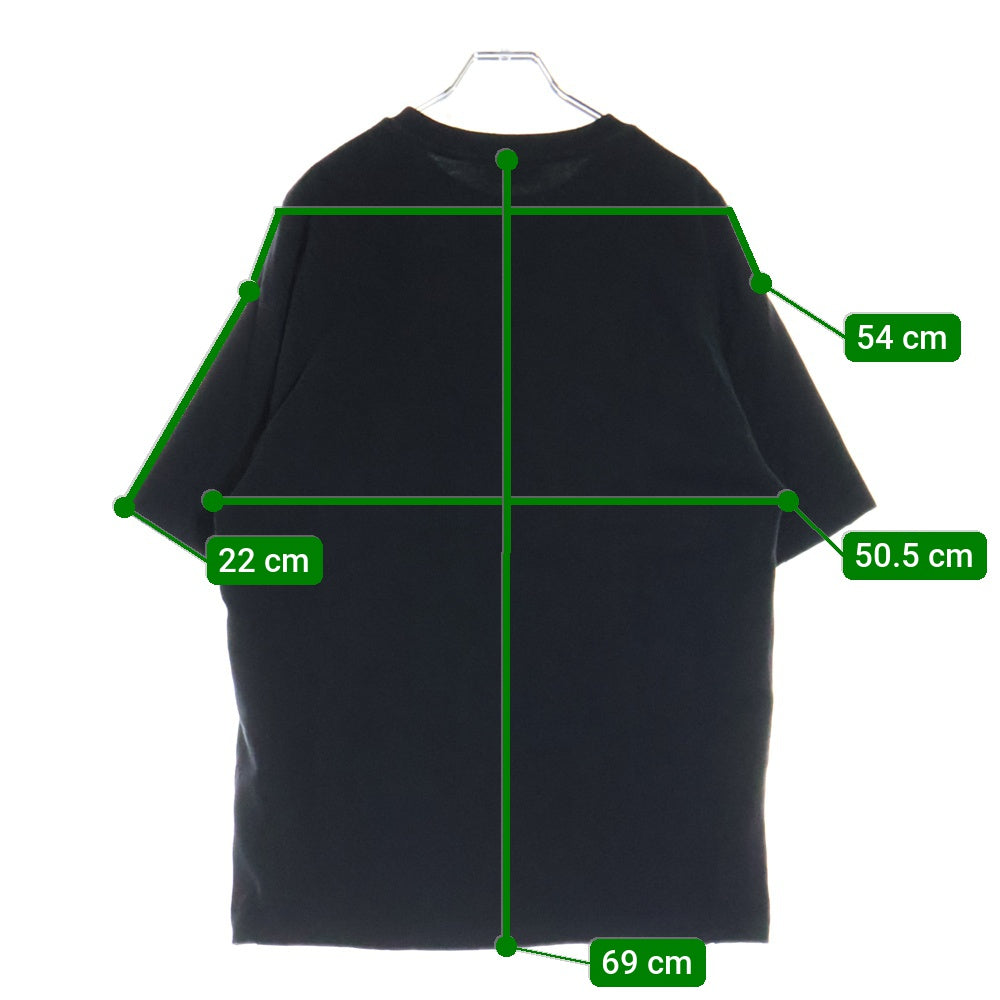 BALENCIAGA(バレンシアガ) 22AW シグネチャーロゴ ダメージ加工 オーバーサイズ半袖Tシャツ 612966 TMVB4 ブラック