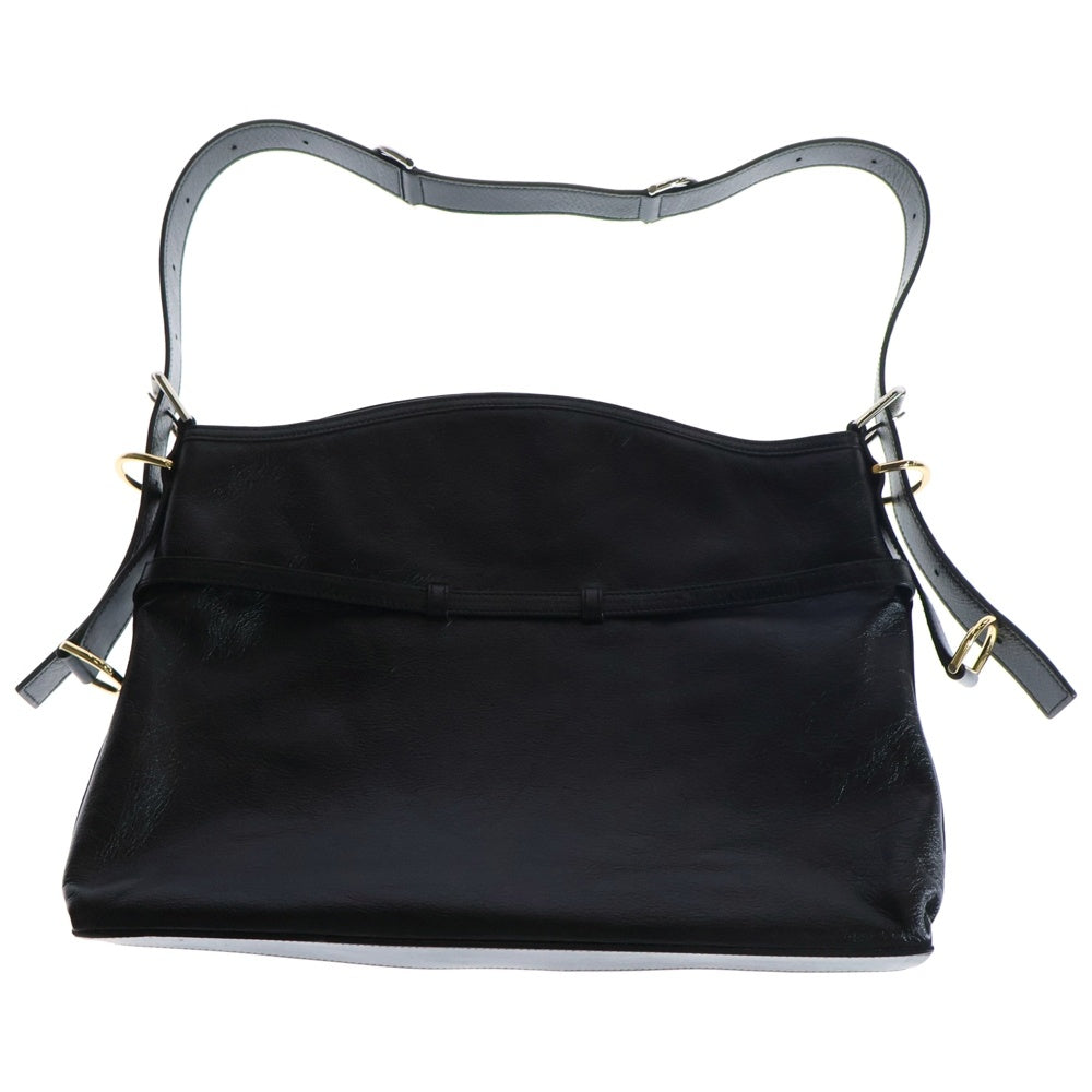 GIVENCHY(ジバンシィ) VOYOU ヴォワイユー レザー ワンショルダーバッグ ゴールド/シルバー金具 ブラック
