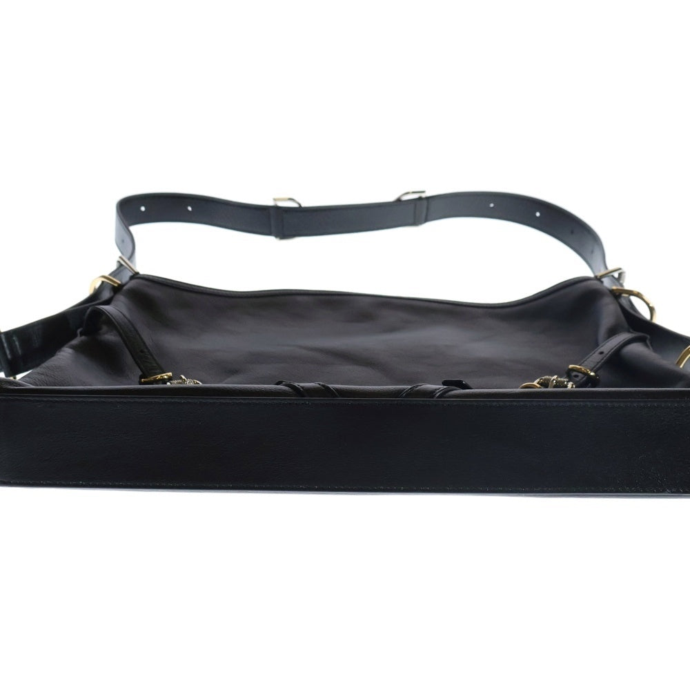 GIVENCHY(ジバンシィ) VOYOU ヴォワイユー レザー ワンショルダーバッグ ゴールド/シルバー金具 ブラック