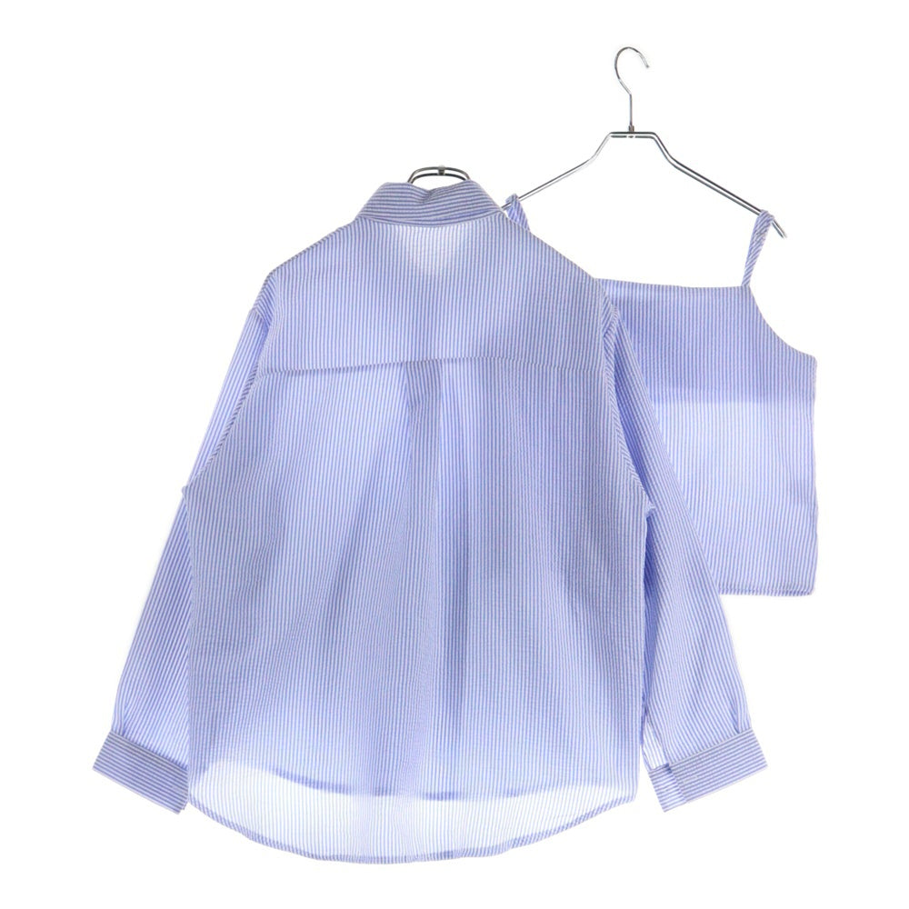 NO BRAND(ノーブランド) アンサンブル（シャツ・キャミソール） 青