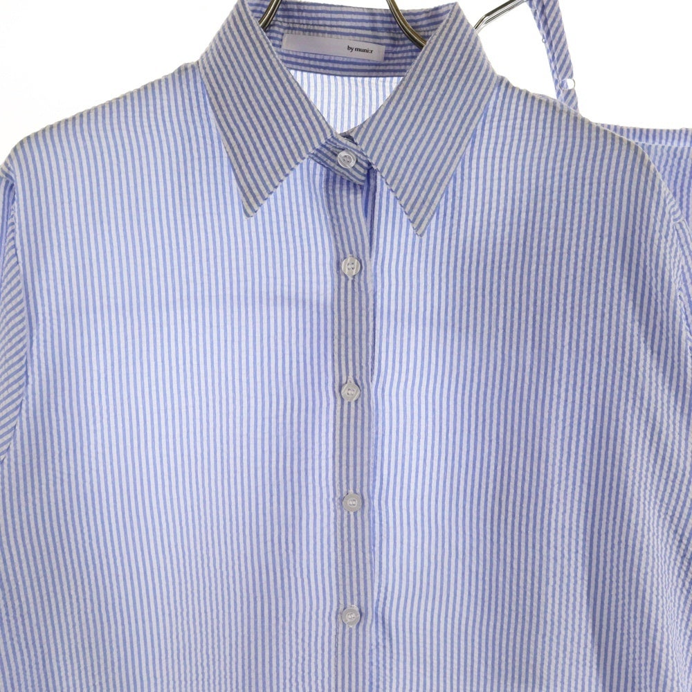 NO BRAND(ノーブランド) アンサンブル（シャツ・キャミソール） 青