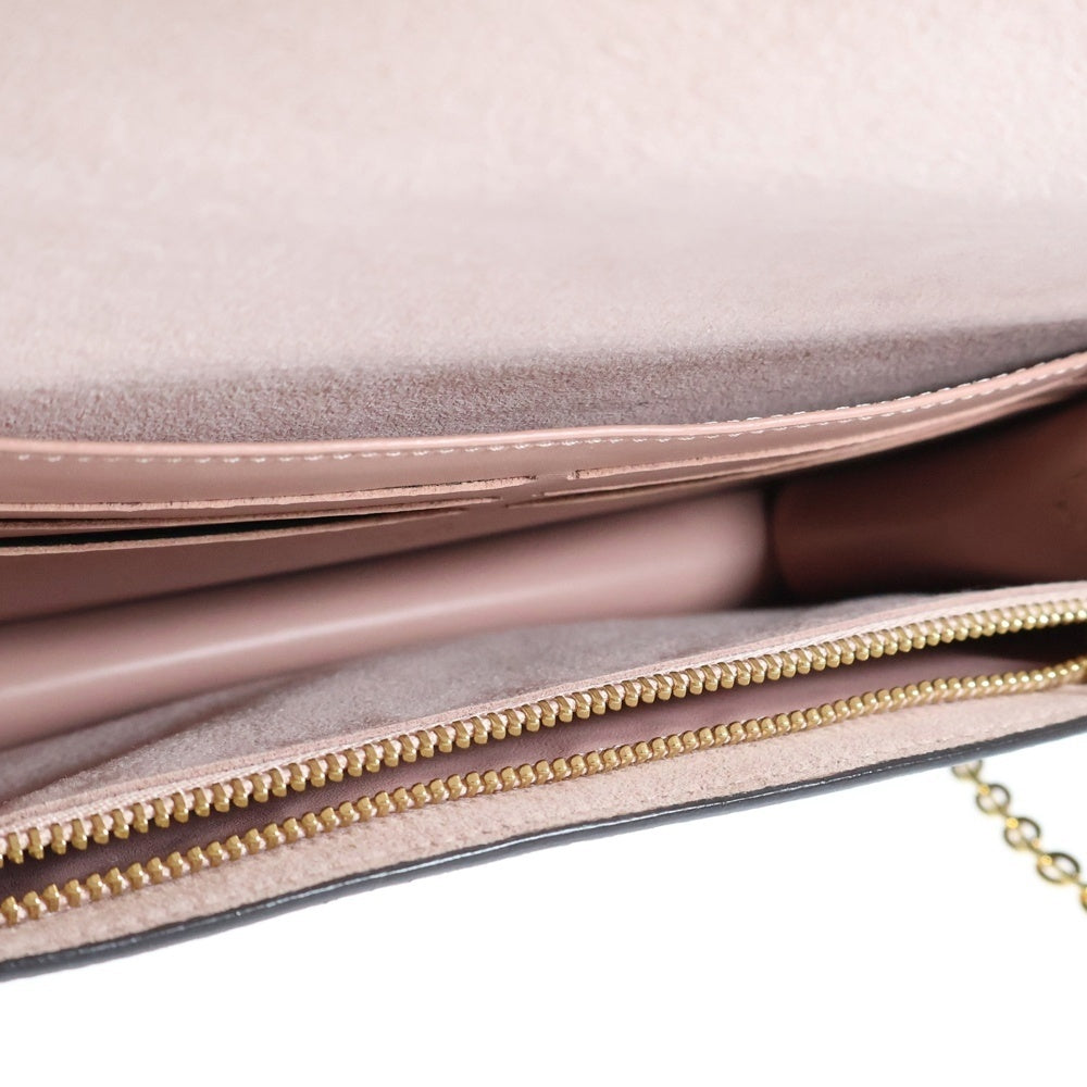 LOUIS VUITTON(ルイヴィトン) ポルトフォイユ クロワゼット マグノリア ダミエ PVC レザー チェーン ショルダーバッグ ゴールド金具 ブラウン N60287