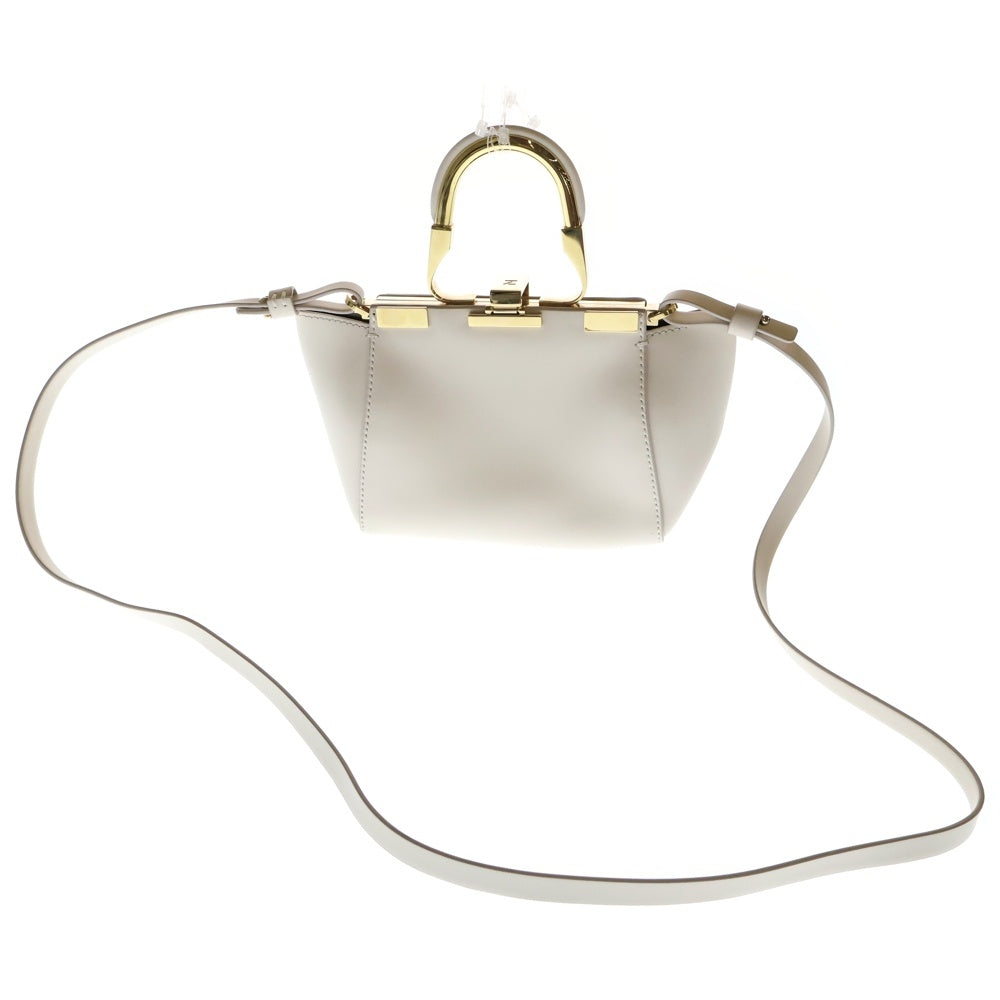 ZANCHETTI(ザンチェッティ) AMLETO アムレット ミニ 2wayショルダーバッグ ベージュ レザー