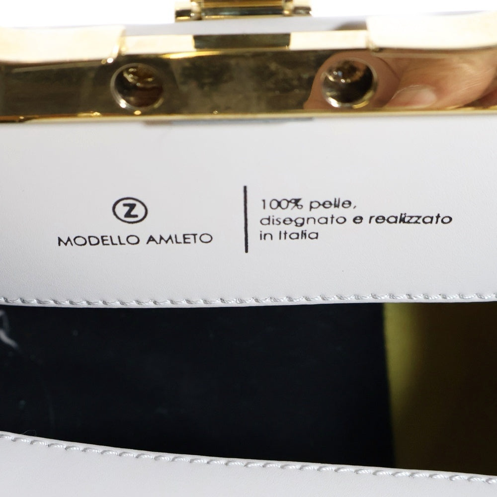 ZANCHETTI(ザンチェッティ) AMLETO アムレット ミニ 2wayショルダーバッグ ベージュ レザー