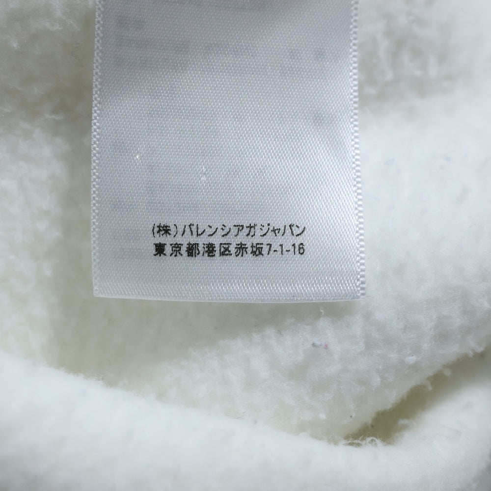 BALENCIAGA(バレンシアガ) 22SS ペンキ ペイント ロゴプリント プルオーバースウェットパーカー フーディー ホワイト/ピンク 875003