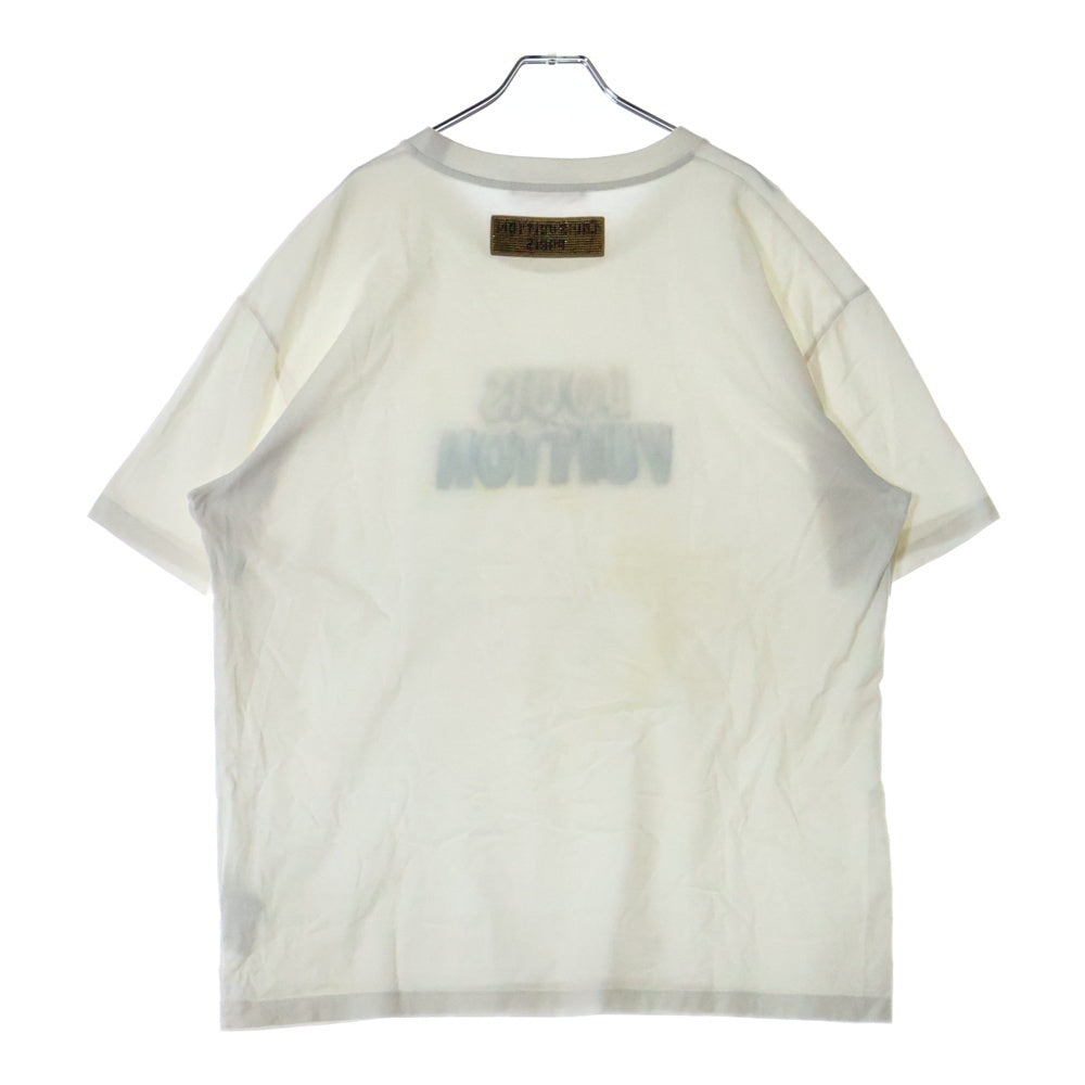 LOUIS VUITTON(ルイヴィトン) 23AW ビーズロゴ 刺繍 クルーネック 半袖Tシャツ カットソー ホワイト RM232M NPG HPY35W