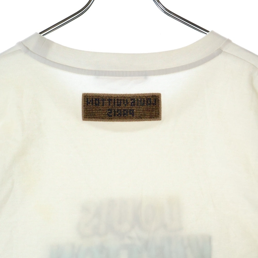 LOUIS VUITTON(ルイヴィトン) 23AW ビーズロゴ 刺繍 クルーネック 半袖Tシャツ カットソー ホワイト RM232M NPG HPY35W