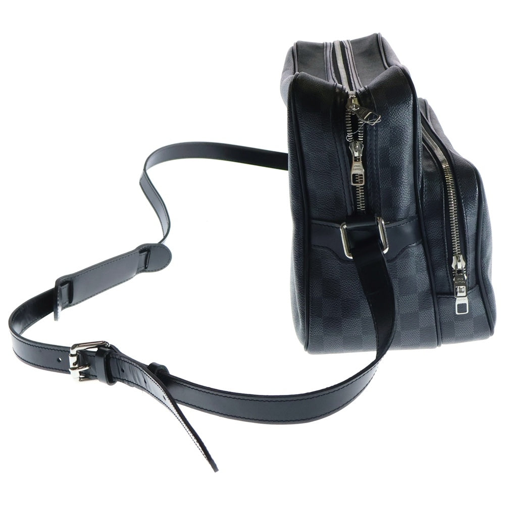 LOUIS VUITTON(ルイヴィトン) ダミエグラフィット イオ ショルダーバッグ ブラック PVC シルバー金具 N45252