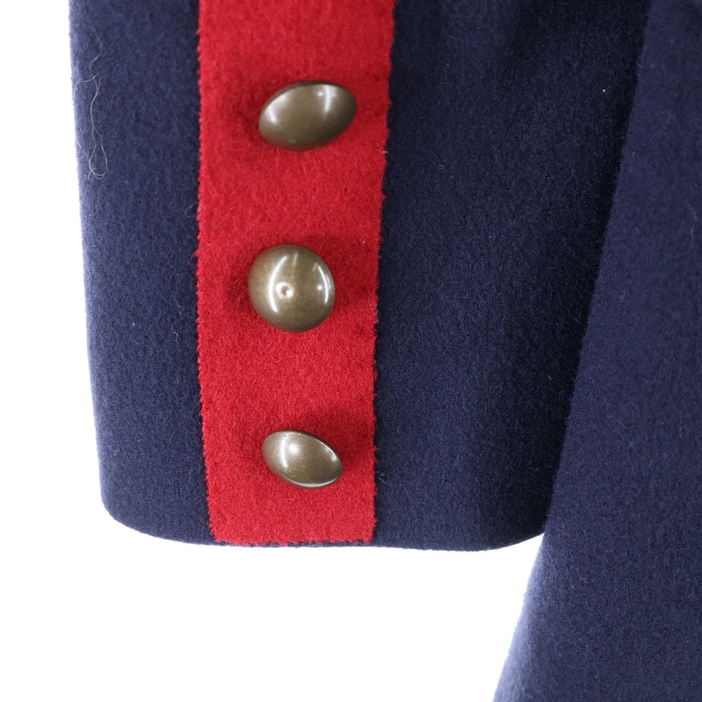 GUCCI(グッチ) 15AW ナンバリング刺繍 メルトンウール ロング ピーコート ネイビー 399130