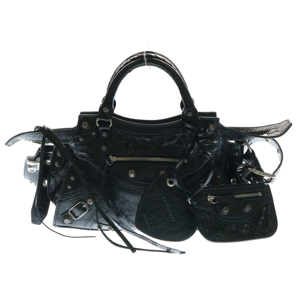 BALENCIAGA(バレンシアガ) NEO CAGOLE ネオカゴール 2WAY レザーハンドバッグ ショルダーバッグ ブラック 700940